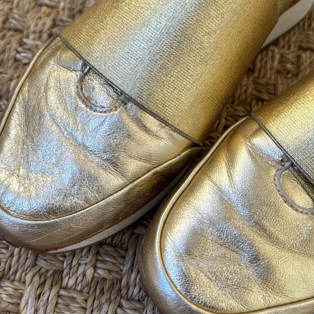 Gold Slip On Sneakers By Rag & Bone New York